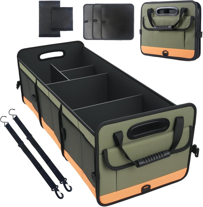 AOPHY Trunk Organizer for Suv, Sturdy Storage Organization with Non-Slip Bottom Strips, 95L Large Capacity Cargo Organizer for Car, Truck, Sedan, Waterproof Portable Car Organizers for Women Men(Green) - Image 1